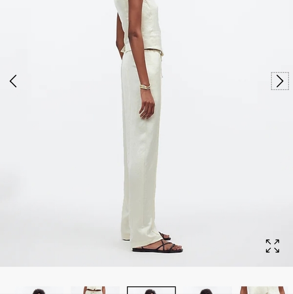 Madewell Pintucked Slim Pull-On Pants in Satin - Picture 3 of 6